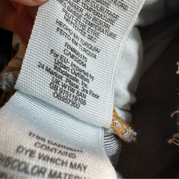 Free People Jeans Women Size 31 Emmy Split Hem Bootcut Blue Button Fly High Rise - Picture 15 of 16